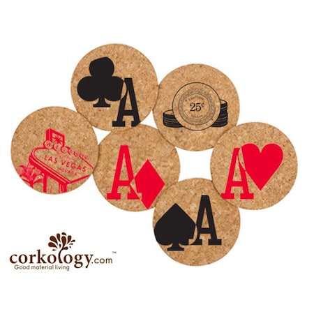 Welcome To Vegas Cork Coaster Sets